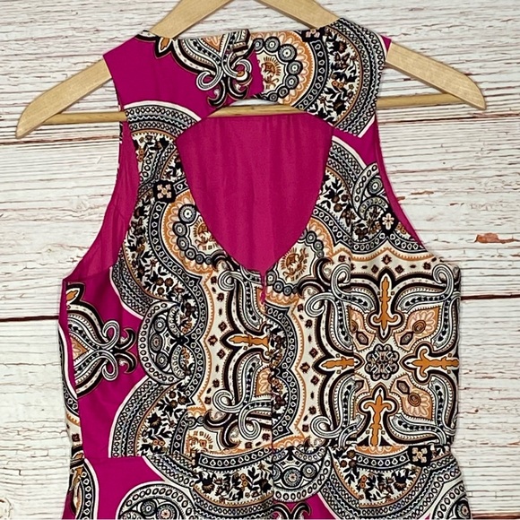 Anthropologie Moulinette Soeurs Geidi Pink Print Sheath Dress Sz 4 - Picture 11 of 16